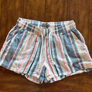 Natural reflections Women's Striped Cotton Shorts - Multicolor. Size XS.Like new